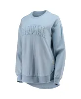 Women's Pressbox Carolina Blue North Tar Heels Ponchoville Pullover Sweatshirt