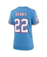 Women's Nike Derrick Henry Light Blue Tennessee Titans Oilers Throwback Alternate Game Player Jersey