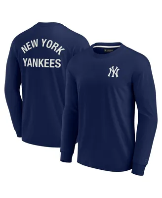 Men's and Women's Fanatics Signature Navy New York Yankees Super Soft Long Sleeve T-shirt