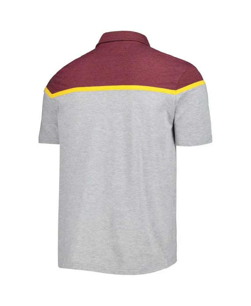 Men's Colosseum Heather Gray Arizona State Sun Devils Chamberlain Polo Shirt