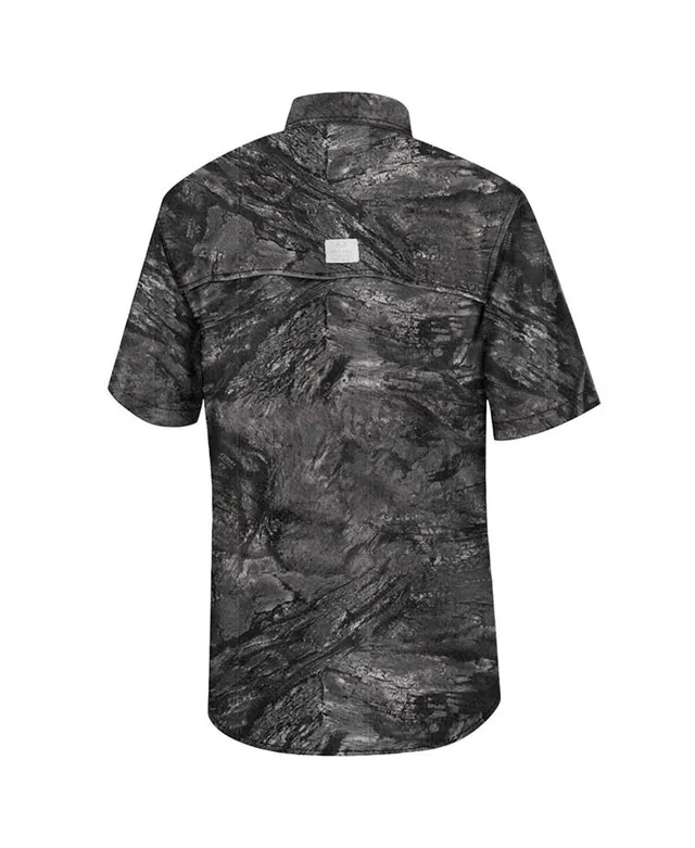Colosseum Men's Colosseum Charcoal Appalachian State Mountaineers Realtree  Aspect Charter Full-Button Fishing Shirt