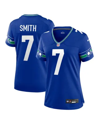 Women's Nike Geno Smith Royal Seattle Seahawks Throwback Player Game Jersey