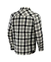 Men's Darius Rucker Collection by Fanatics Black, Natural South Carolina Gamecocks Plaid Flannel Long Sleeve Button-Up Shirt