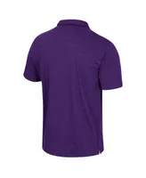 Men's Colosseum Purple Lsu Tigers No Problemo Polo Shirt