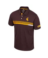 Men's Colosseum Brown Wyoming Cowboys No Problemo Polo Shirt