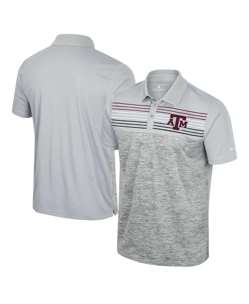 Men's Colosseum Gray Texas A&M Aggies Cybernetic Polo Shirt