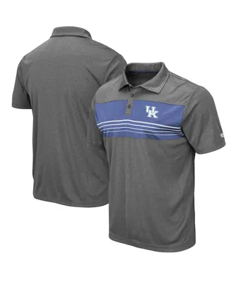 Men's Colosseum Heather Charcoal Kentucky Wildcats Smithers Polo Shirt