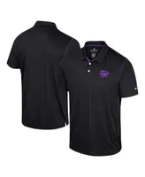 Men's Colosseum Black Kansas State Wildcats Cameron Polo Shirt