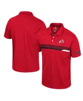 Men's Colosseum Red Utah Utes No Problemo Polo Shirt