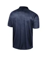 Men's Colosseum Navy Auburn Tigers Honeycomb Raglan Polo Shirt