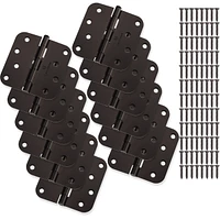 12 Pk 4" Interior Door Hinges 0.63" Radius Oil Rubbed Bronze - Cauldham