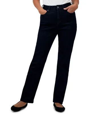 Style & Co Petite High-Rise Straight-Leg Jeans, Created for Macy's