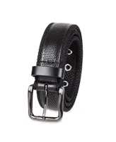 Tommy Bahama Men's Neoprene with Perforated Leather Overlay Casual Belt