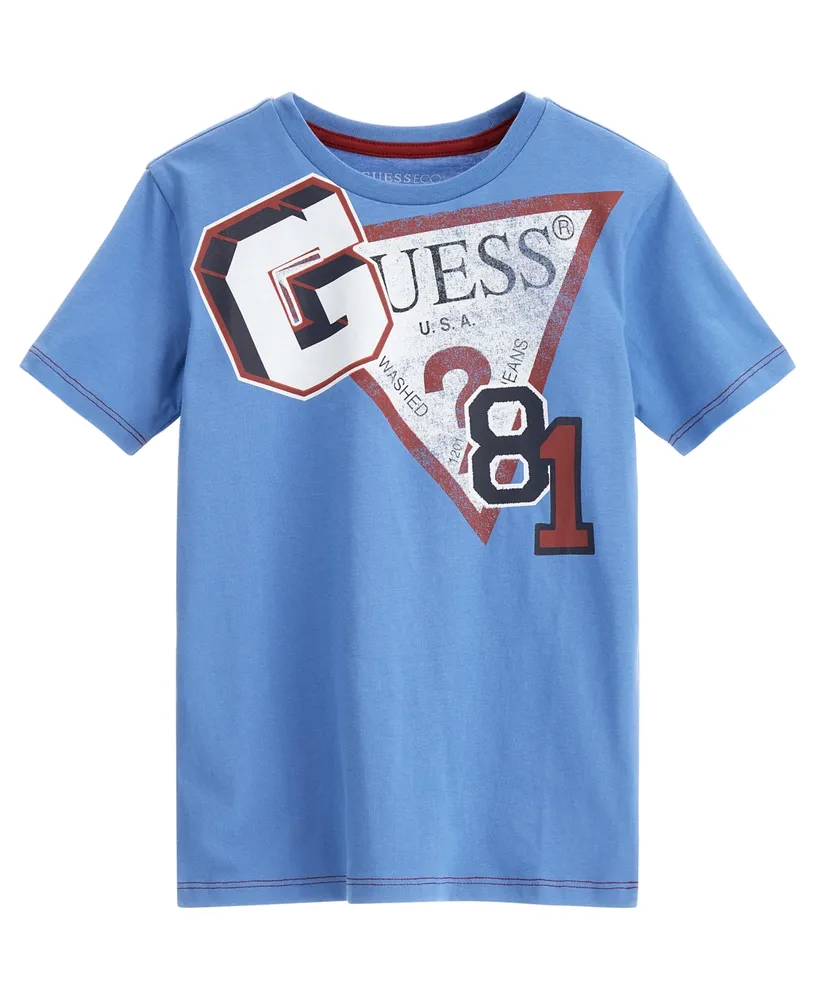 Guess Big Boys Cotton Screen Print Logo Short Sleeve T-shirt