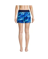 Lands' End Women's 3" Quick Dry Elastic Waist Board Shorts Swim Cover-up with Panty