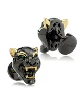 Ox & Bull Trading Co. Men's Sterling Silver Black and Gold-tone Panther Cufflinks