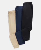 Nautica Big Boys Uniform Evan Tapered-Fit Stretch Joggers with Reinforced Knees