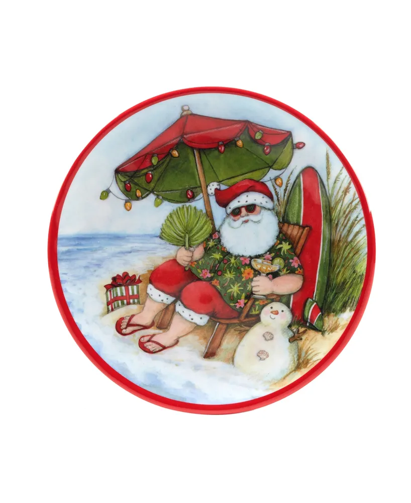 Certified International Santa's Wish 9" Melamine Salad Plates, Set of 6