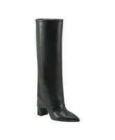 Marc Fisher Women's Fadila Fold Over Cuff Knee High Dress Boots