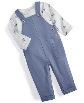 First Impressions Baby Boys Airplane Shirt and Overall, 2 Piece Set, Created for Macy's