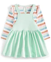 First Impressions Baby Girls Stripe Shirt and Skirtall, 2 Piece Set, Created for Macy's