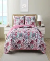 Vcny Home Ivory Coast Disperse Print Reversible Quilt Set Collection