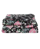 Vcny Home Allure Floral Reversible 3 Piece Quilt Set, King