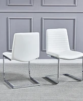 Best Master Furniture Blanca 34" Faux Leather Dining Chairs