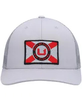 Men's Huk Gray State of Florida Trucker Snapback Hat