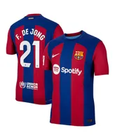 Men's Nike Frenkie de Jong Royal Barcelona 2023/24 Home Authentic Jersey