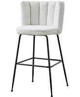 Best Master Furniture Elegante 41" Boucle Bar Stools, Set of 2