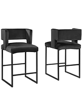 Best Master Furniture Lynx 37" Velvet Bar Stools