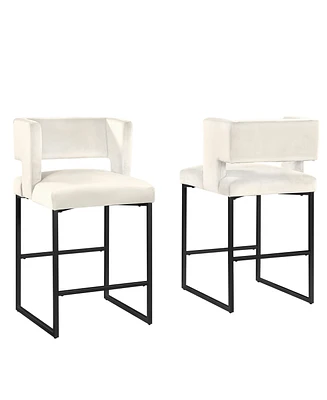 Best Master Furniture Lynx 37" Velvet Bar Stools