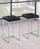 Best Master Furniture Jersey 27" Faux Leather Counter Height Stools