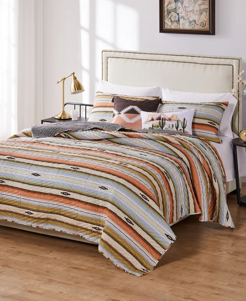 Greenland Home Fashions Painted Desert Reversible 2 Piece Quilt Set, Twin/Twin Xl