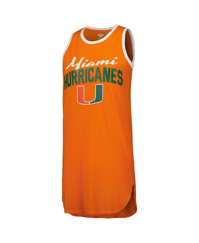 Women's Concepts Sport Orange Miami Hurricanes Tank Nightshirt