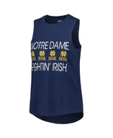 Women's Concepts Sport Heather Green, Navy Notre Dame Fighting Irish Tank Top and Pants Sleep Set