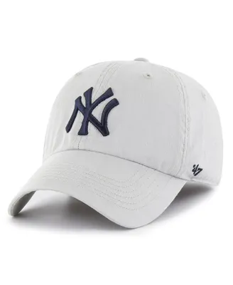 Men's '47 Brand Gray New York Yankees Franchise Logo Fitted Hat