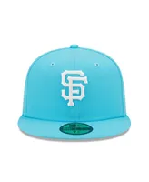 Men's New Era Blue San Francisco Giants Vice Highlighter Logo 59FIFTY Fitted Hat