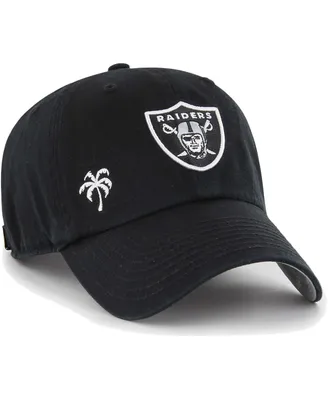 Women's '47 Brand Black Las Vegas Raiders Confetti Icon Clean Up Adjustable Hat