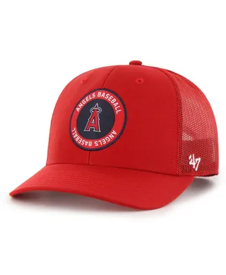 Men's '47 Brand Red Los Angeles Angels Unveil Trucker Adjustable Hat