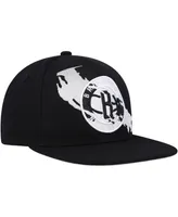 Men's Mitchell & Ness Black Brooklyn Nets Paint by Numbers Snapback Hat
