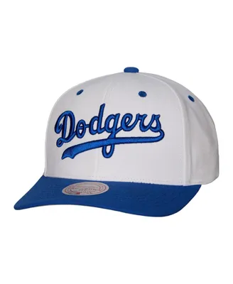 Men's Mitchell & Ness White Los Angeles Dodgers Cooperstown Collection Pro Crown Snapback Hat