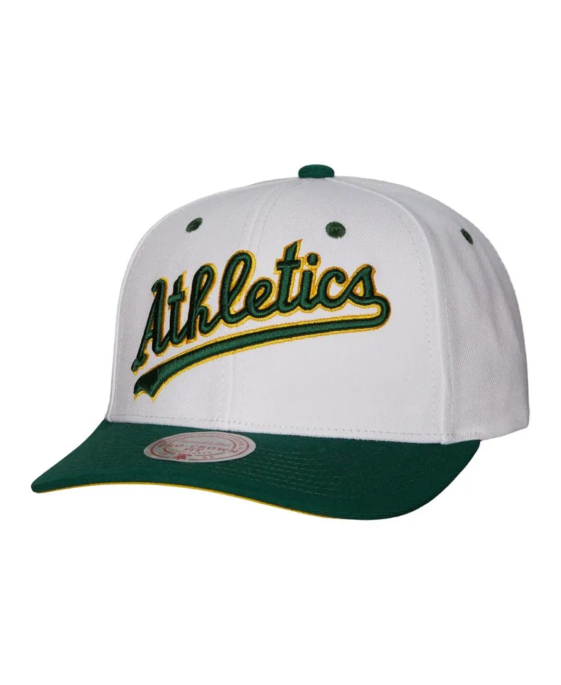 Men's Mitchell & Ness White Oakland Athletics Cooperstown Collection Pro Crown Snapback Hat