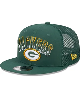 Men's New Era Green Green Bay Packers Grade Trucker 9FIFTY Snapback Hat