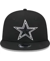 Big Boys and Girls New Era Black Dallas Cowboys Main B-Dub 9FIFTY Trucker Adjustable Hat