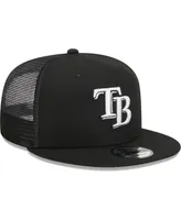 Men's New Era Black Tampa Bay Rays Trucker 9FIFTY Snapback Hat