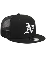 Men's New Era Black Oakland Athletics Trucker 9FIFTY Snapback Hat