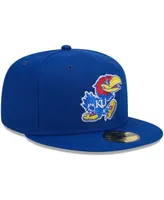 Men's New Era Royal Kansas Jayhawks Evergreen 59FIFTY Fitted Hat