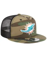 Men's New Era Camo Miami Dolphins Main Trucker 9FIFTY Snapback Hat